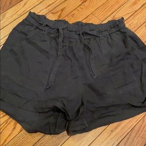 dark gray paper bag shorts